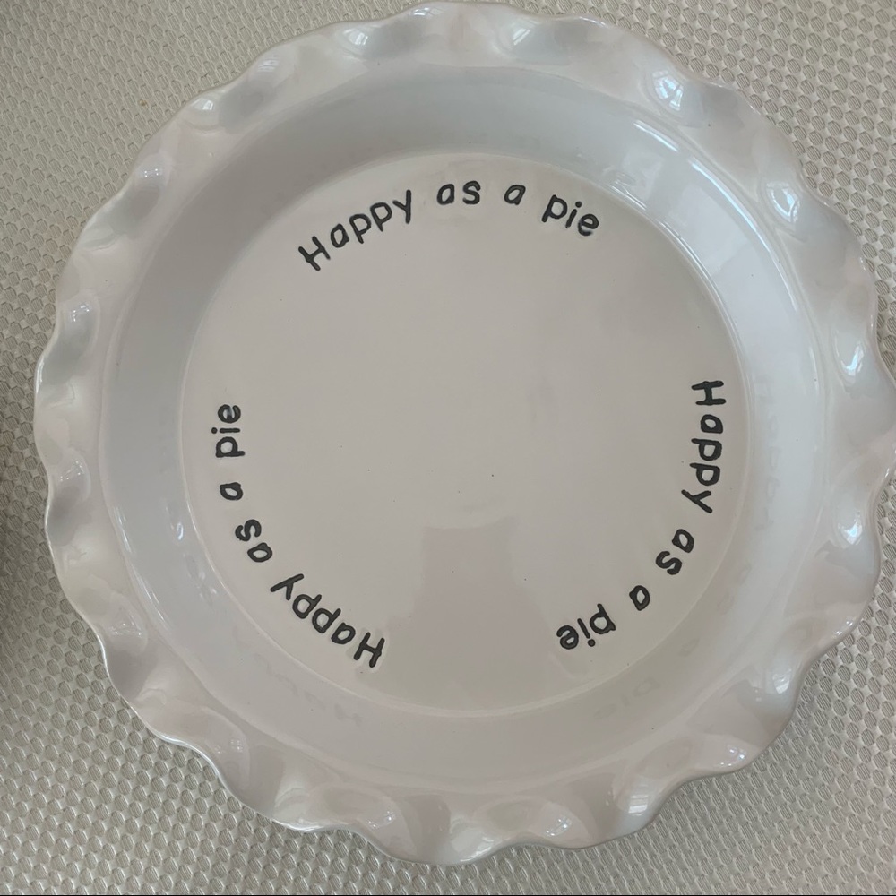 Parini White Ceramic Pie 2 Dish Set NEW - Picture 3 of 10